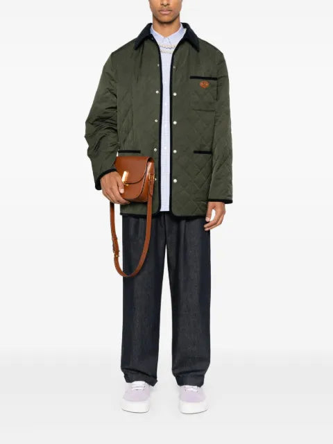 Valentino Garavani quilted nylon shirt jacket with Vlogo patch