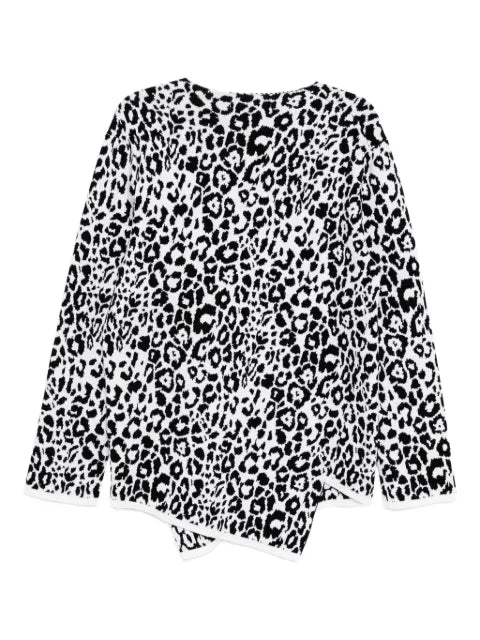 Black Comme Des Garçons leopard-print jumper