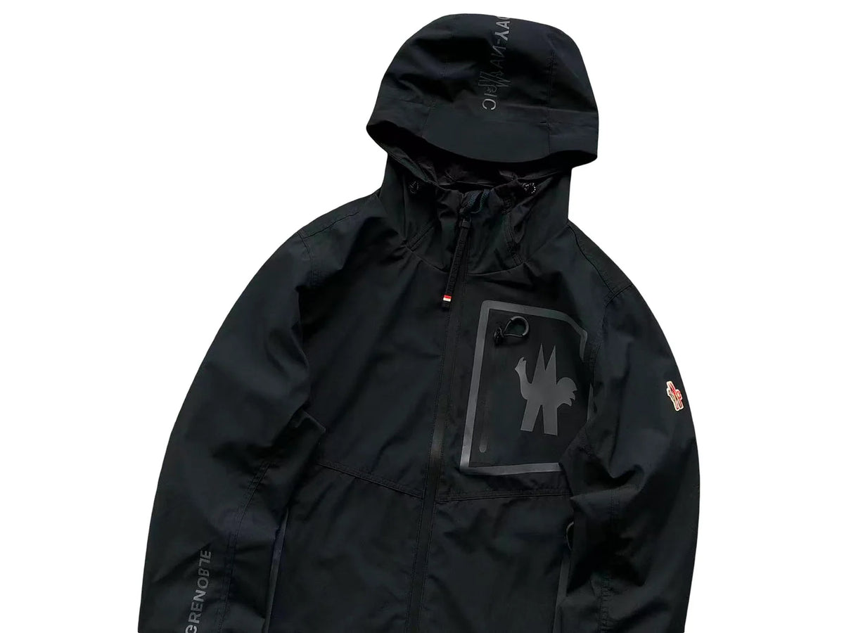 Moncler Black Graphic-Pocket Hooded Jacket