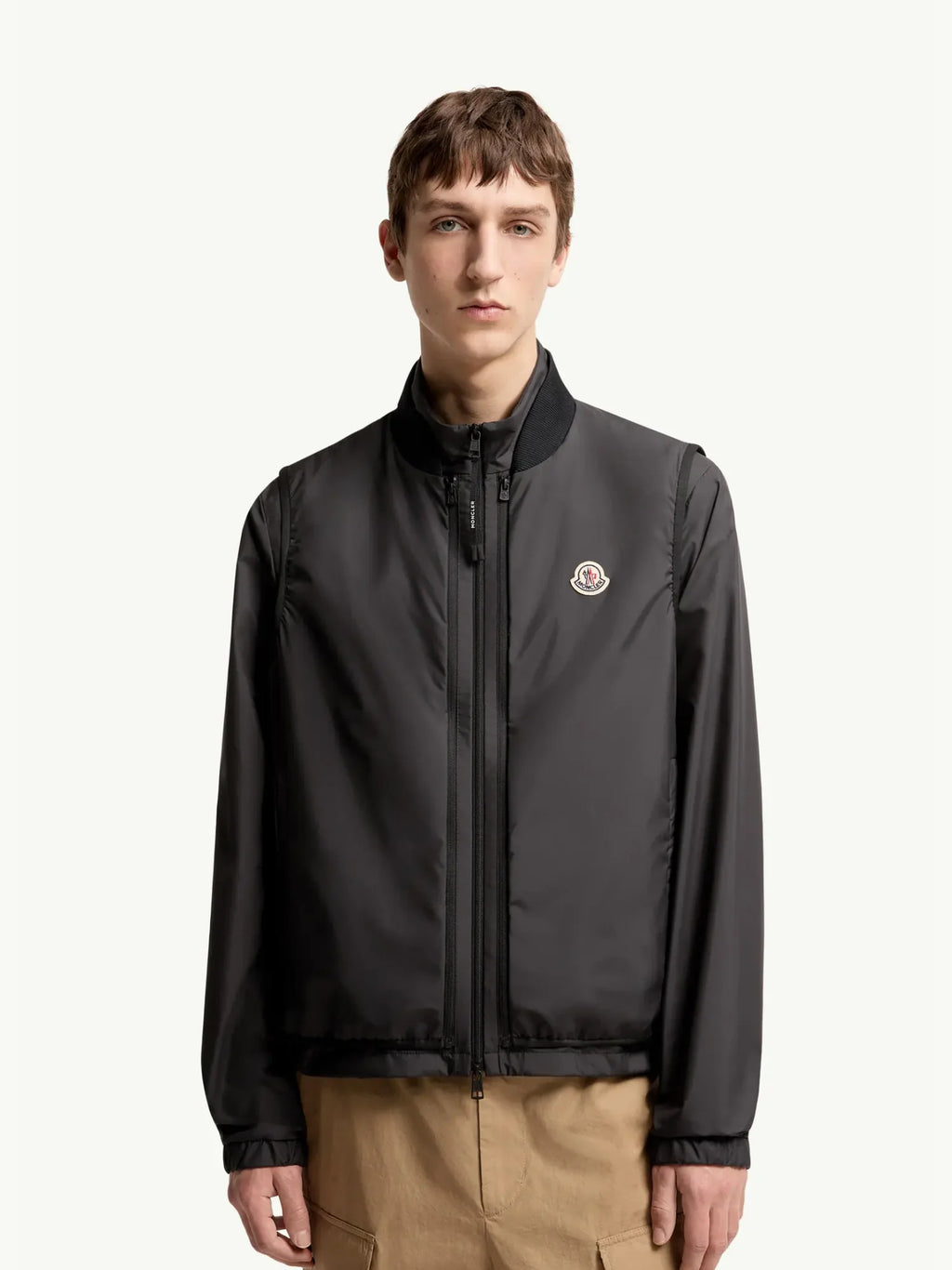 Moncler Charcoal Lightweight Zip-Up Jacket