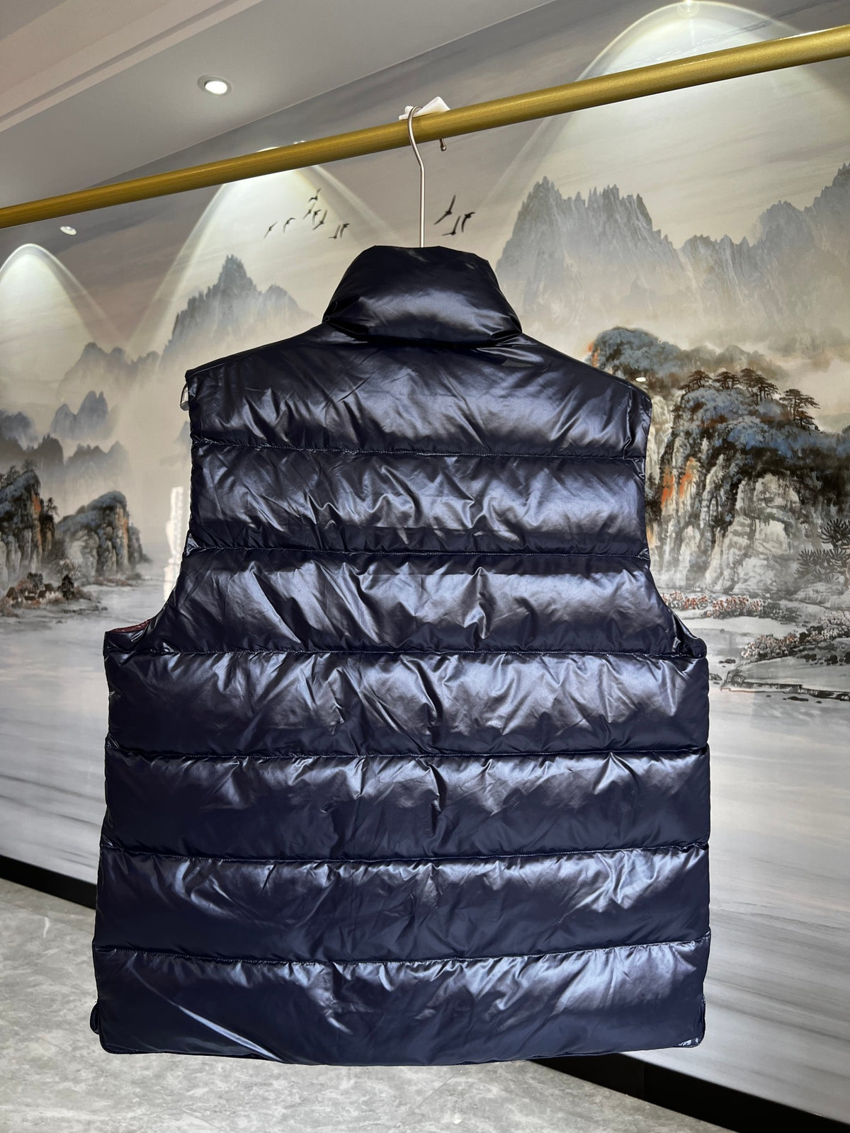 Moncler Navy Tib Down Puffer Vest