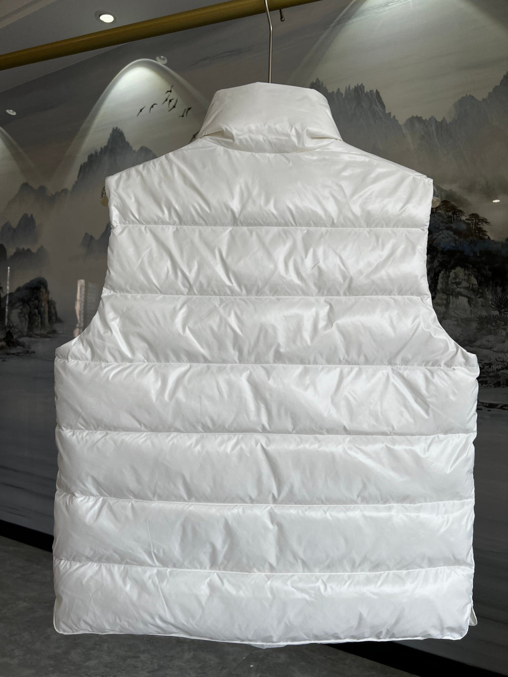 Moncler White Tib Down Puffer Vest