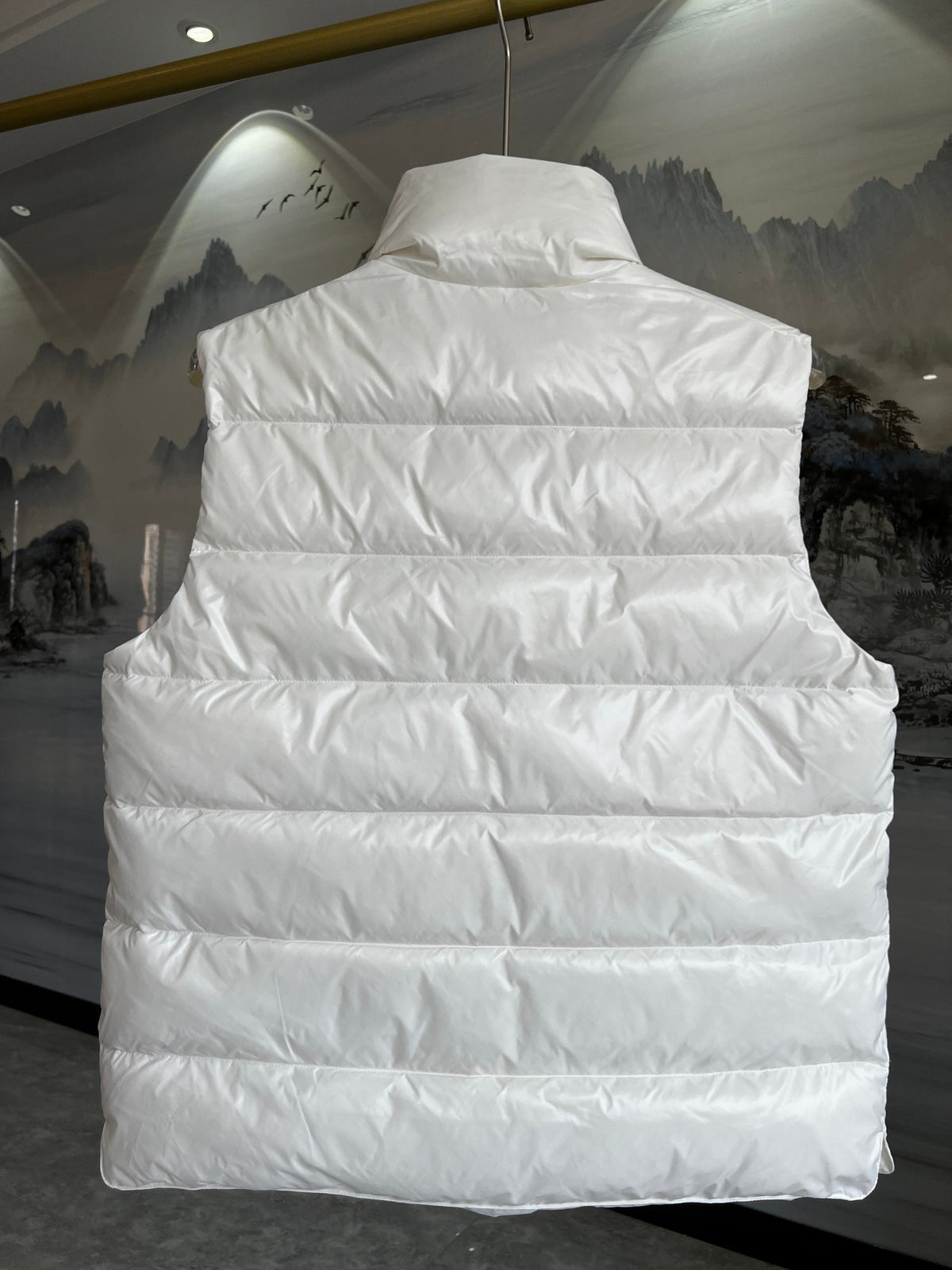 Moncler White Tib Down Puffer Vest