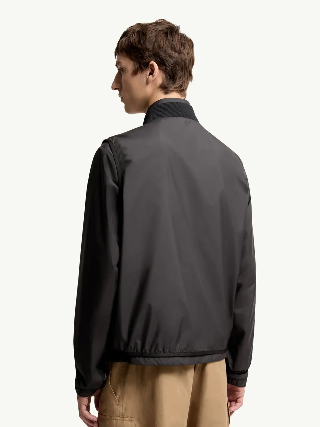 Moncler Charcoal Lightweight Zip-Up Jacket