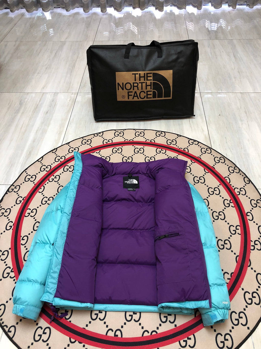 The North Face Aqua Nuptse 700-Fill Down Jacket