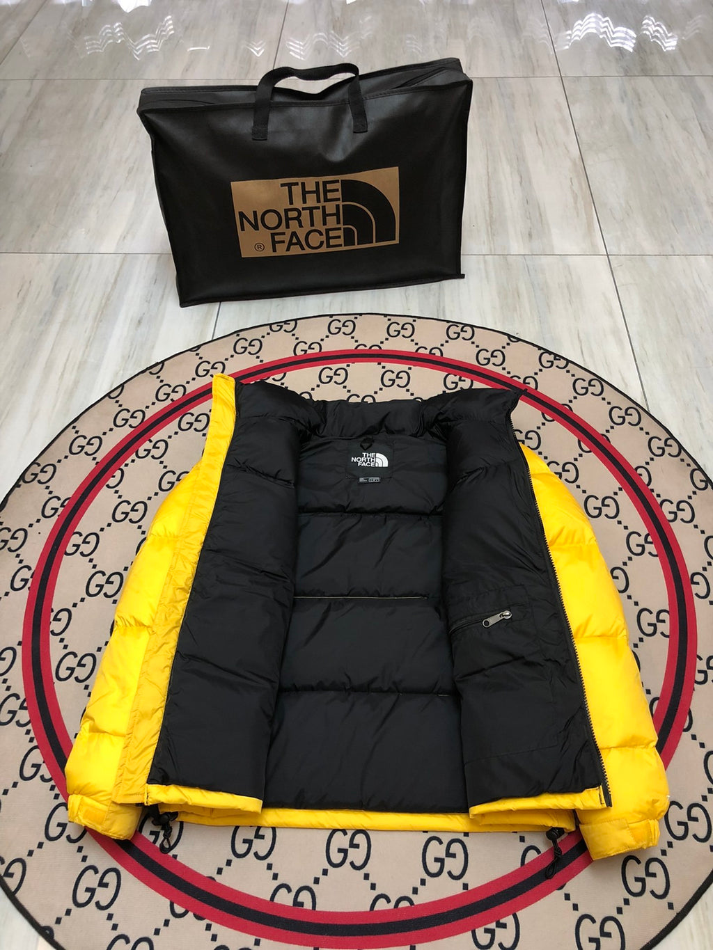 The North Face Yellow Nuptse Down Jacket