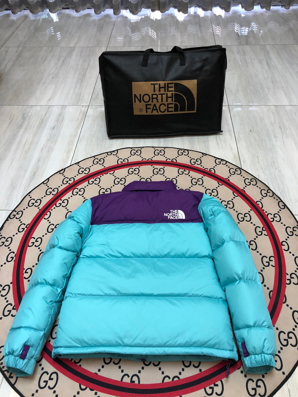 The North Face Aqua Nuptse 700-Fill Down Jacket
