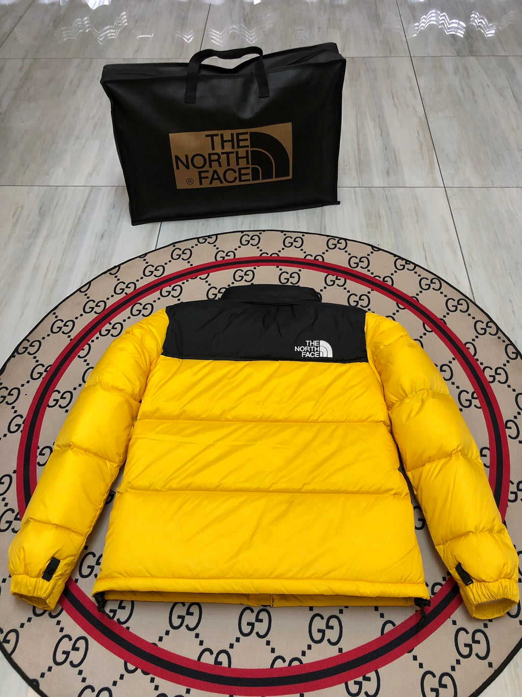 The North Face Yellow Nuptse Down Jacket