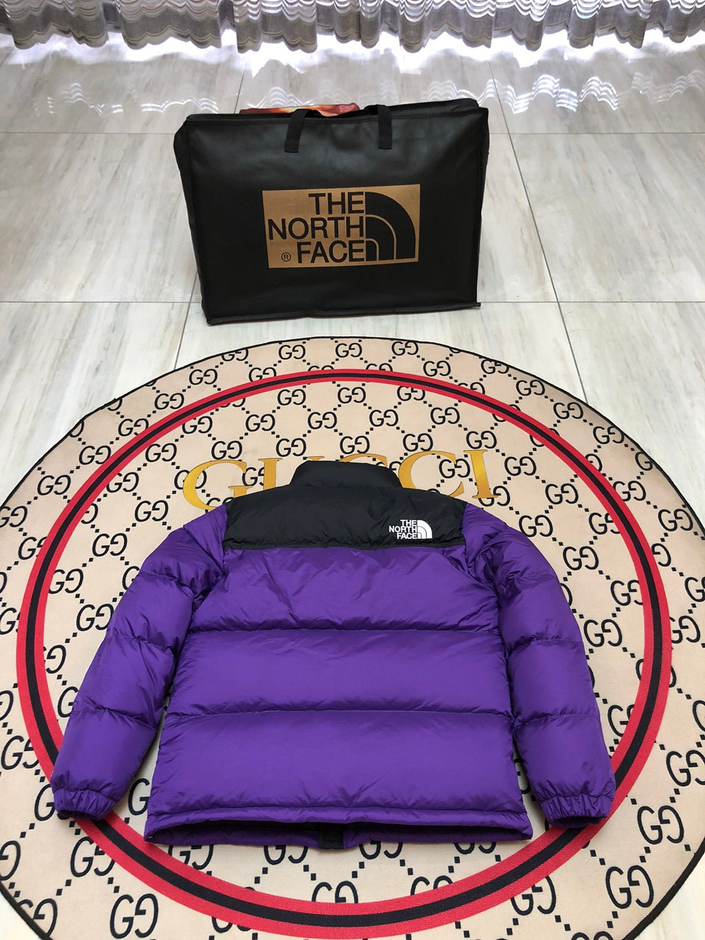The North Face Purple Nuptse Down Jacket