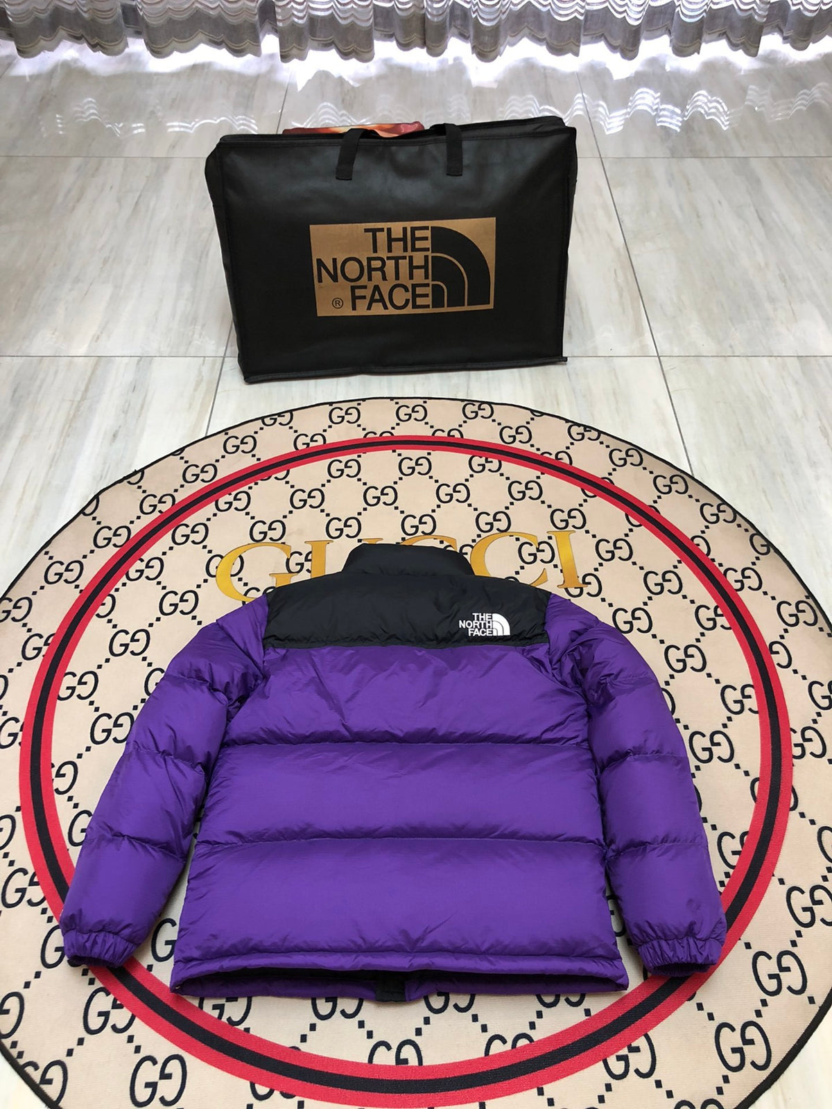 The North Face Purple Nuptse Down Jacket
