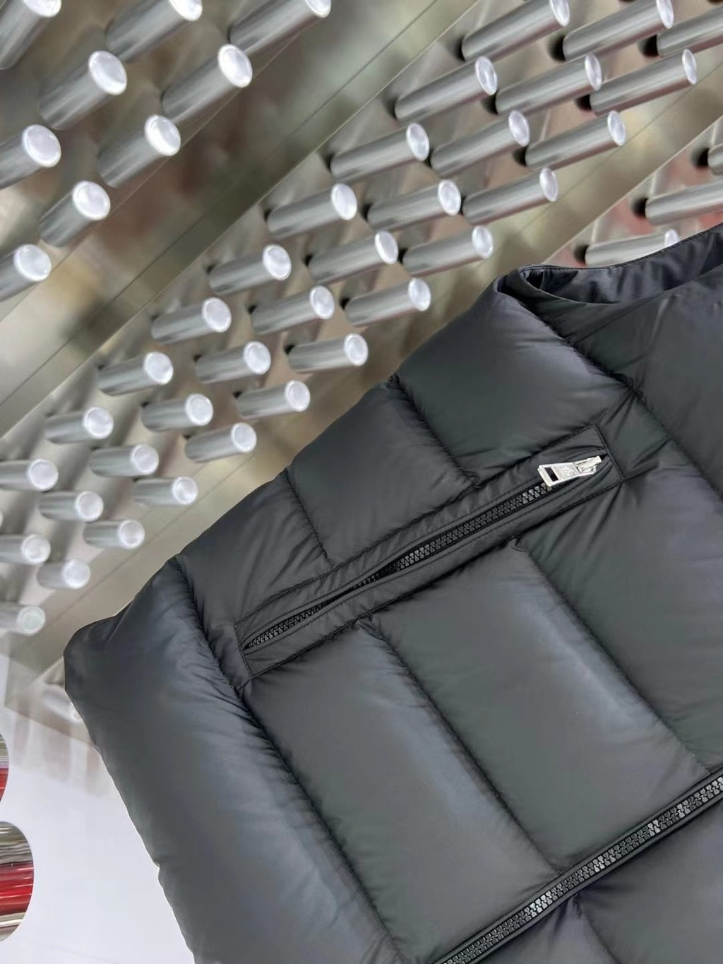 Moncler Charcoal Hooded Down Puffer Vest