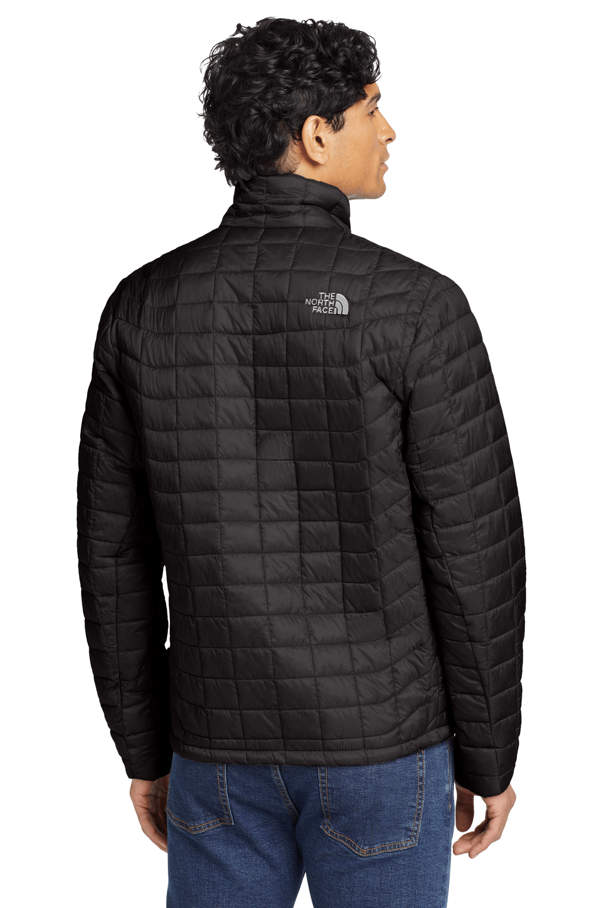 The North Face Black ThermoBall Eco Insulated Jacket with Square-Grid Quilting