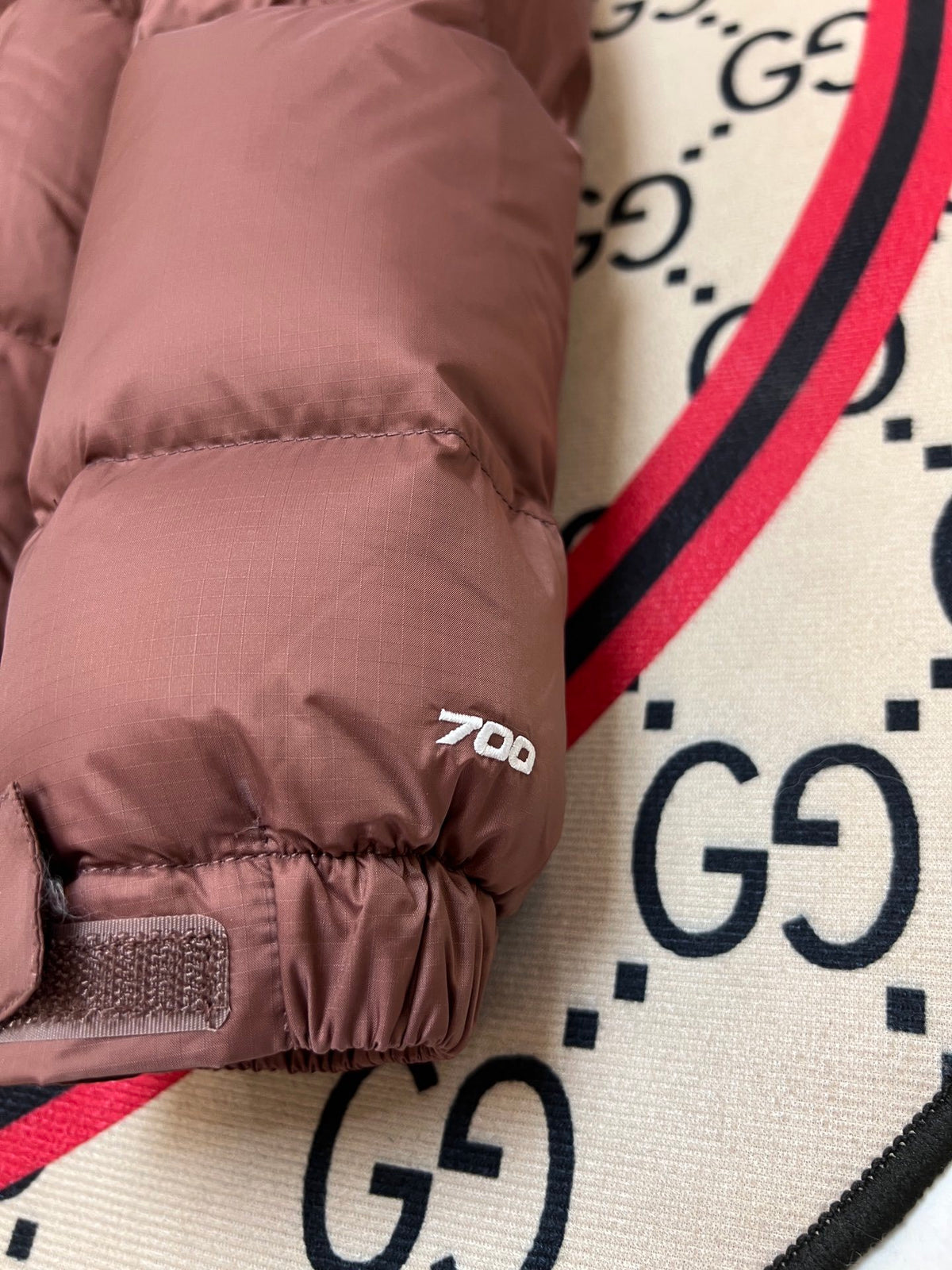 The North Face Brown Nuptse 700-Fill Down Jacket