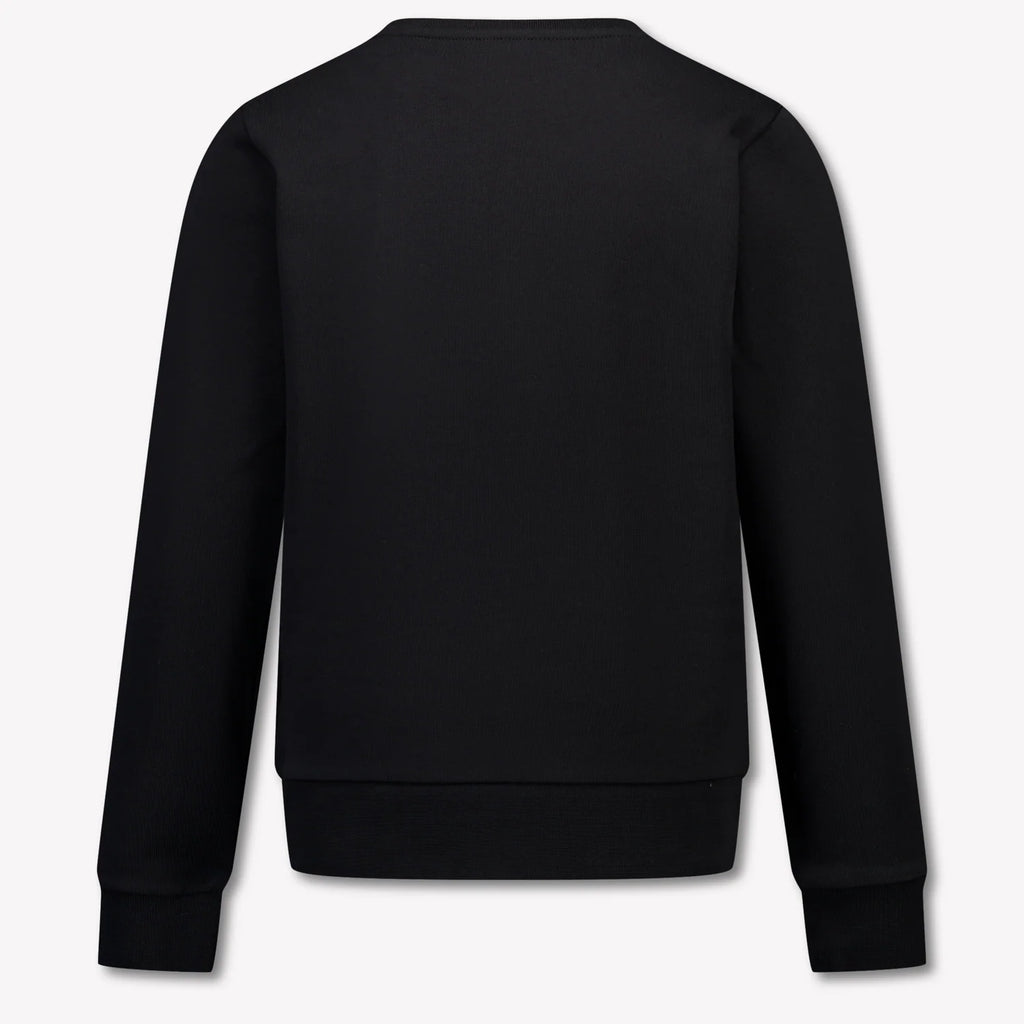 Moncler Black Script Logo Crewneck Sweatshirt