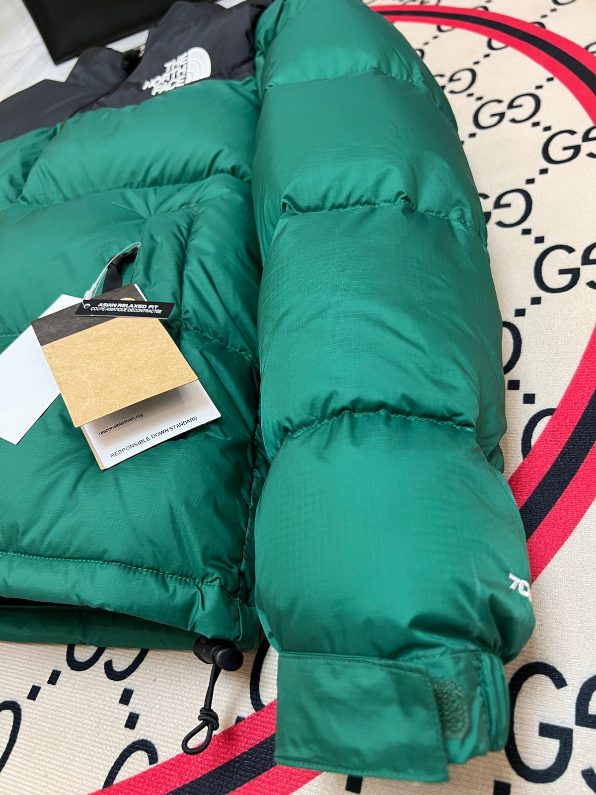 The North Face Green Nuptse 700-Fill Down Jacket