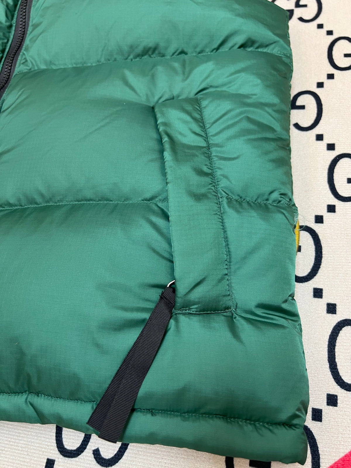 The North Face Green Nuptse 700 Puffer Vest