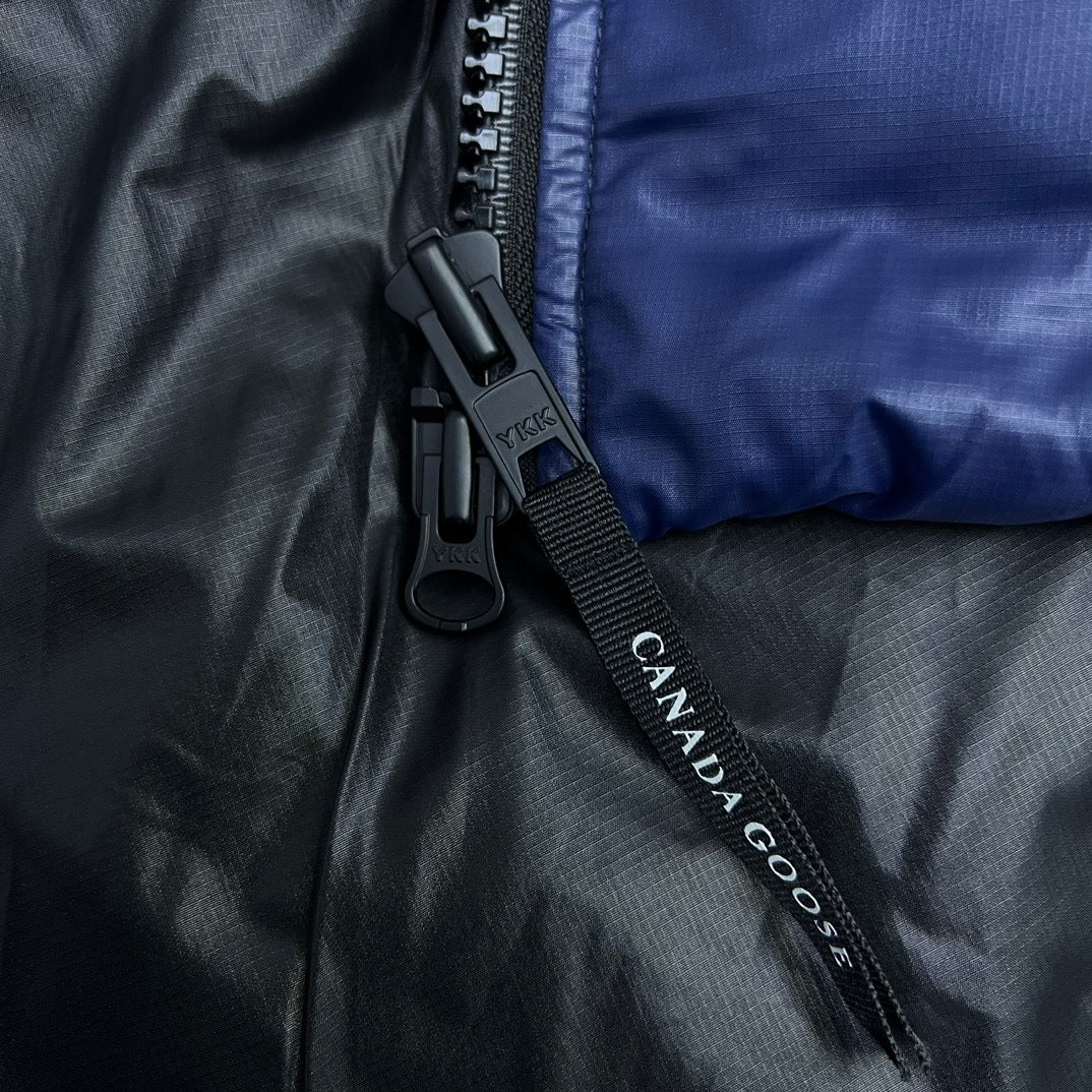 Canada Goose Navy Glossy Hooded Down Puffer Jacket