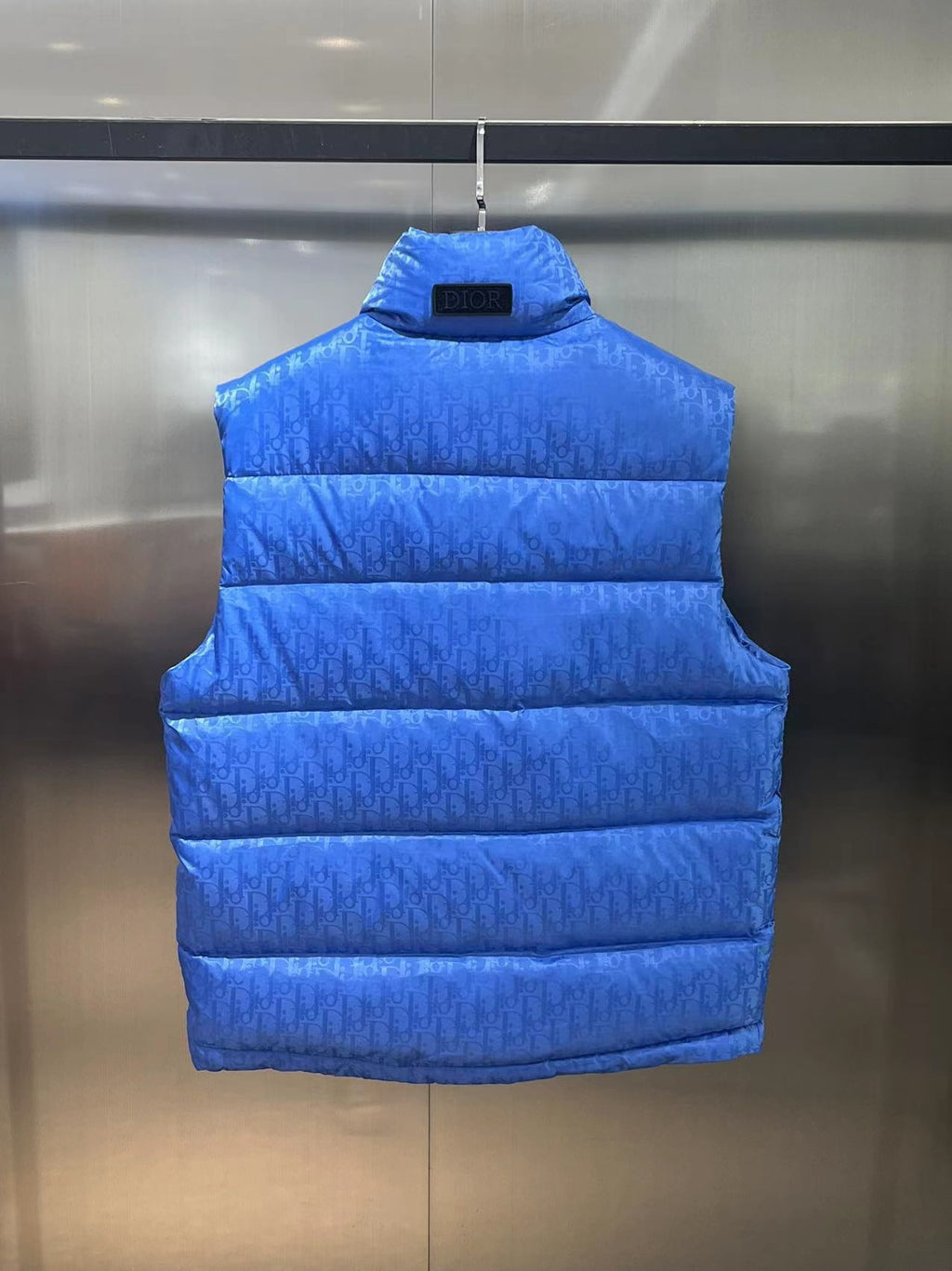 Dior Royal Blue Oblique Down Puffer Vest