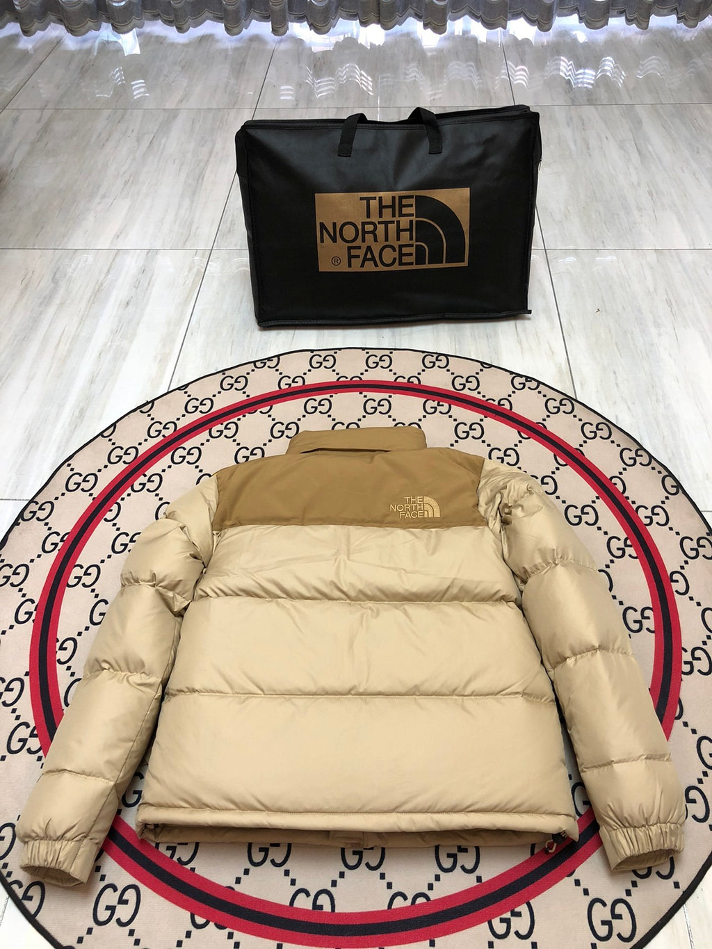The North Face Sand Nuptse Down Jacket