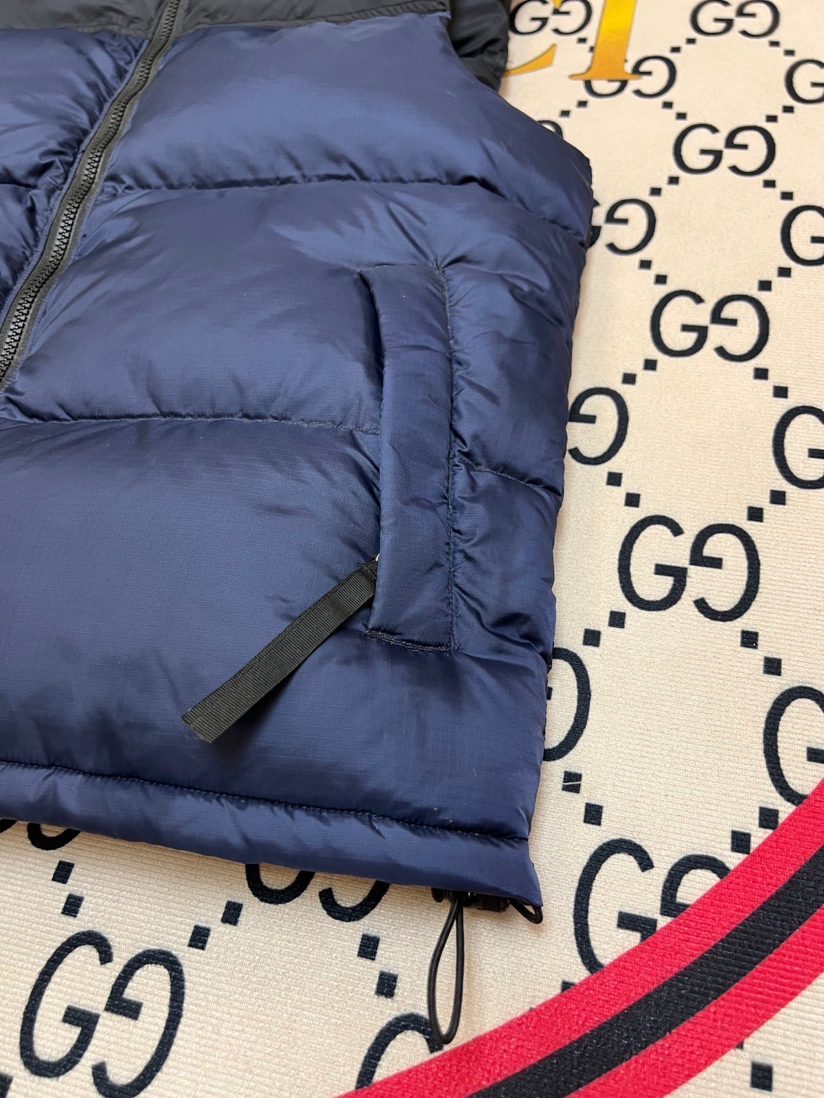 The North Face Navy Nuptse 700 Puffer Vest