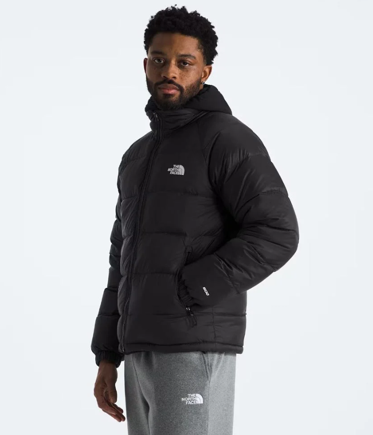 The North Face Black Hooded Down Jacket with Large Baffle Quilting