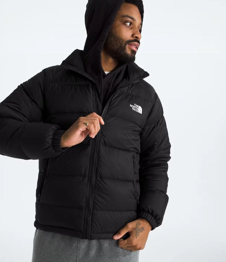 The North Face Black Hooded Down Jacket with Large Baffle Quilting