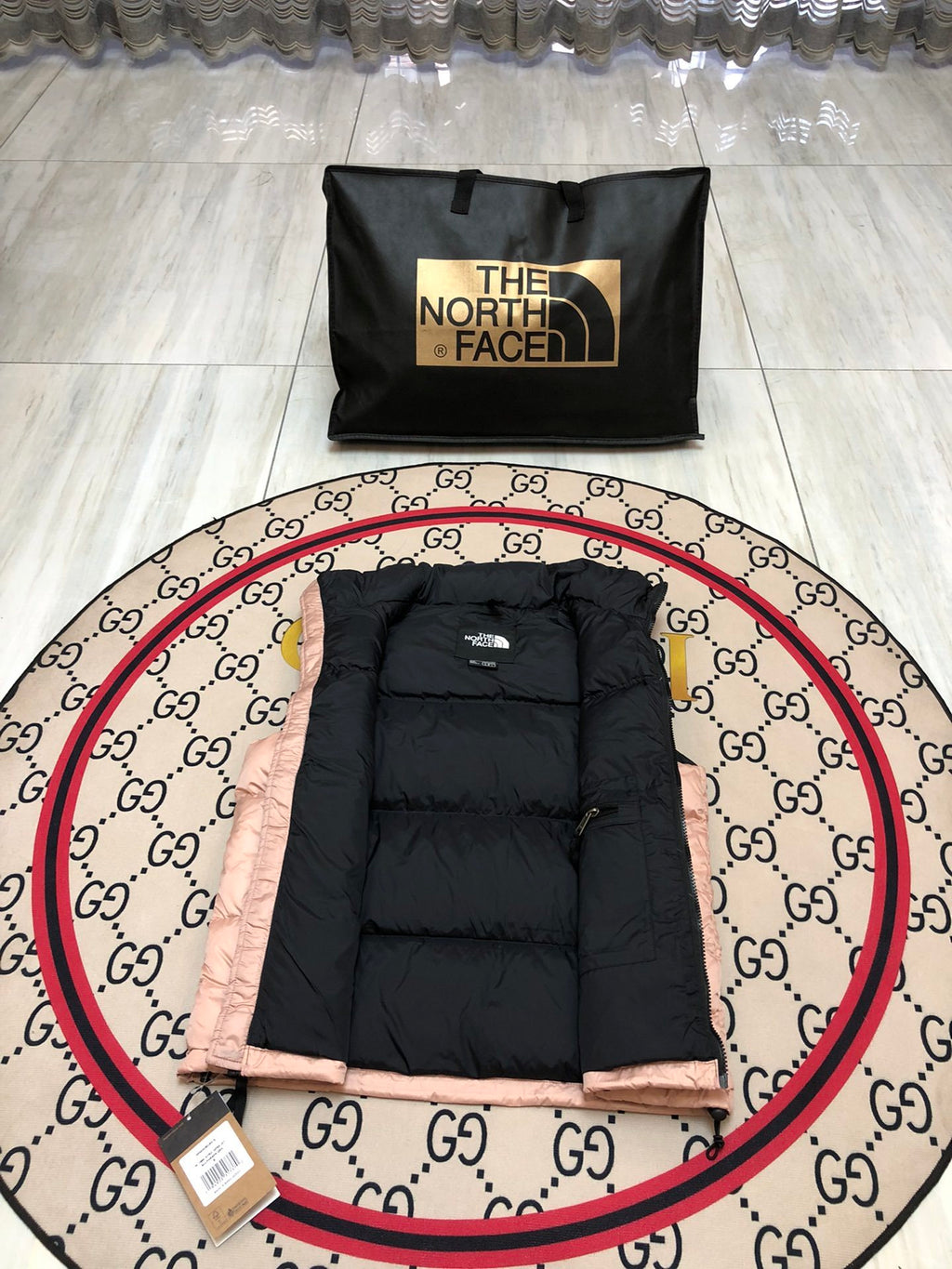 The North Face Pink Nuptse 700 Puffer Vest