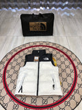 The North Face White Nuptse 700 Puffer Vest