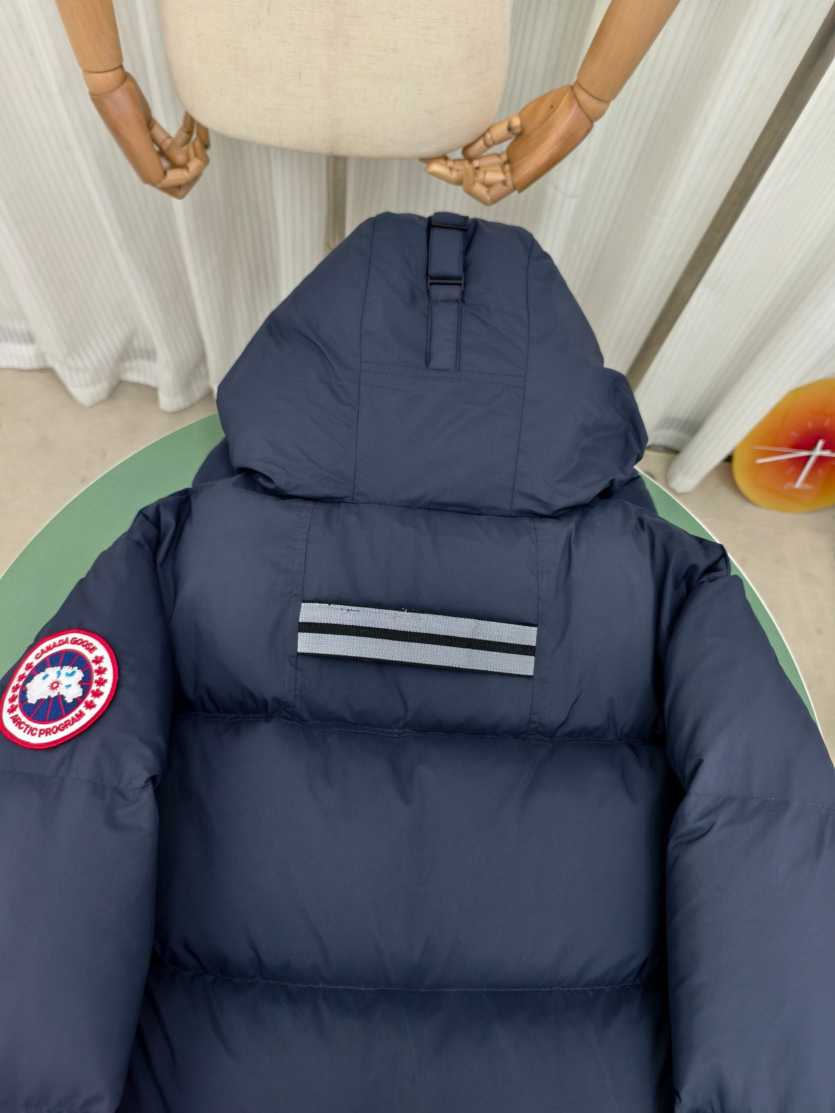 Canada Goose Navy Hooded Large-Baffle Quilted Down Parka