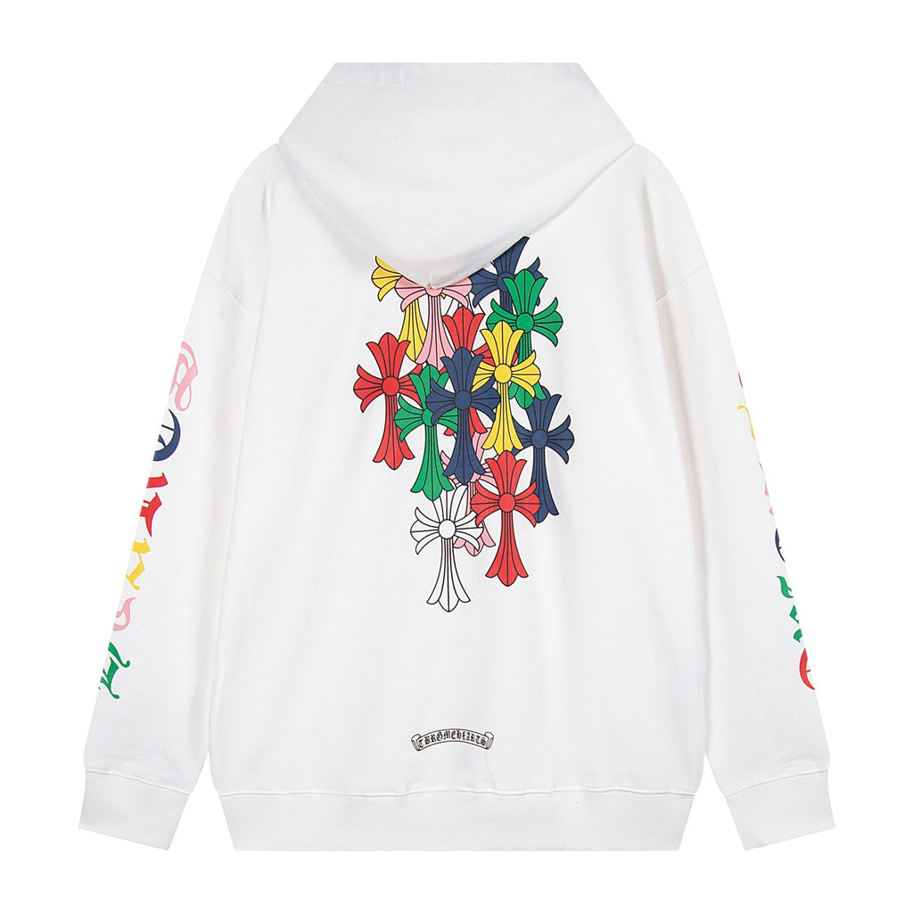 Chrome Hearts Multicolor Cross Graphic Hoodie