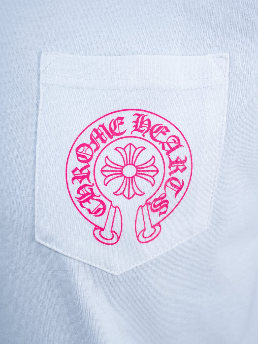 Chrome Hearts Pink Back Graphic Pocket T-Shirt