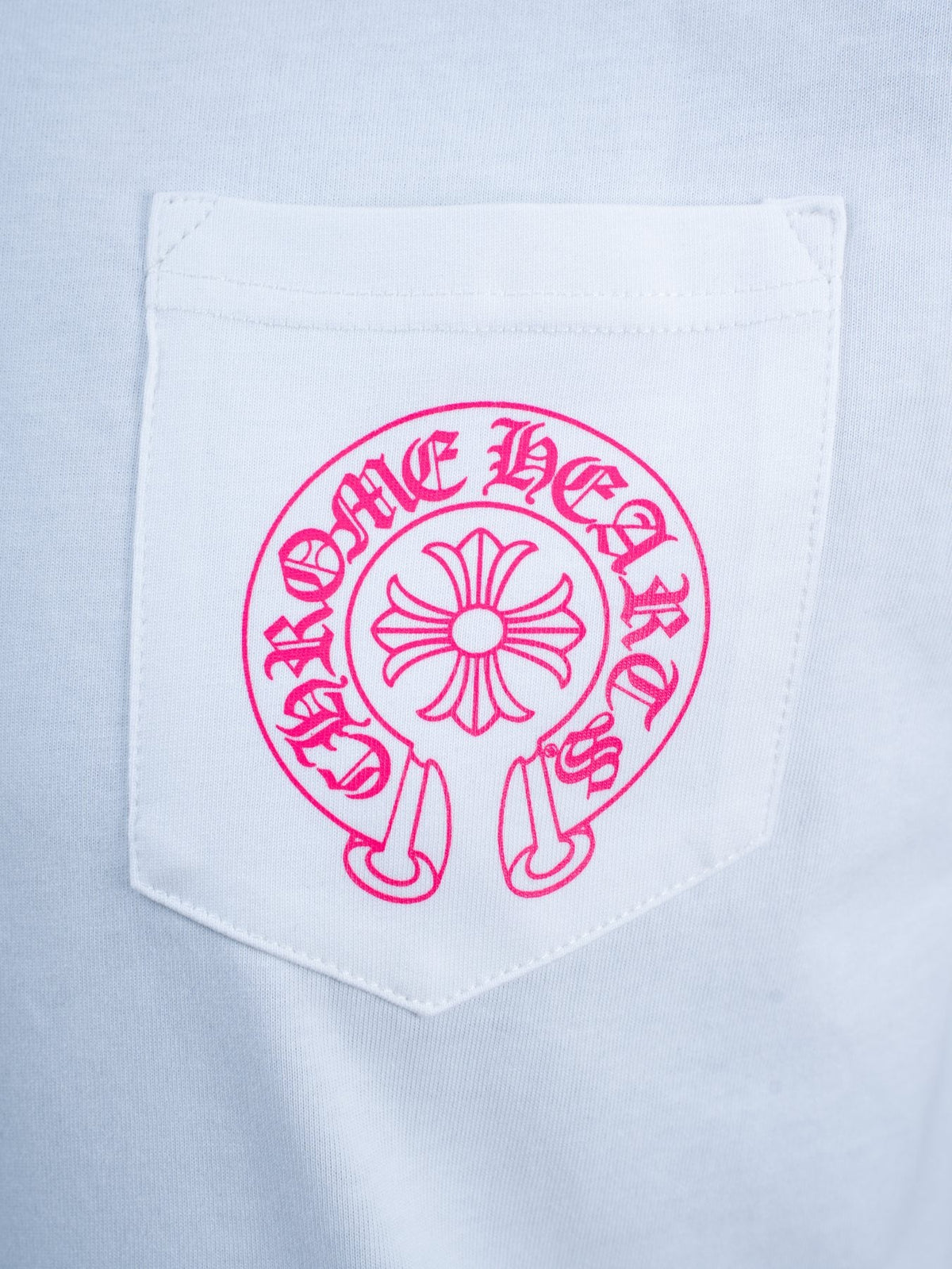 Chrome Hearts Pink Back Graphic Pocket T-Shirt