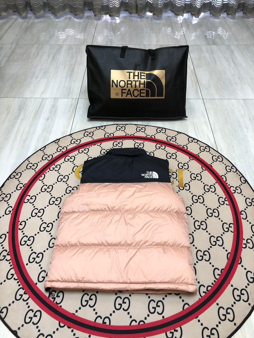 The North Face Pink Nuptse 700 Puffer Vest