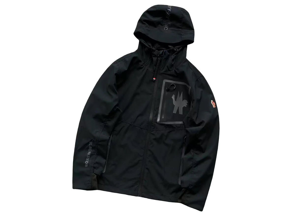 Moncler Black Graphic-Pocket Hooded Jacket
