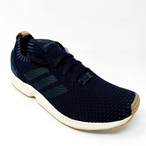 Adidas Originals ZX Flux PK Black Gum Mens Primeknit Running Sneakers BA7371