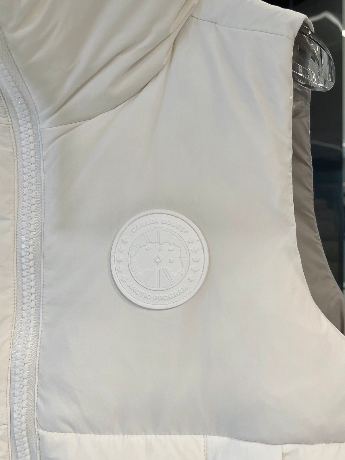 Canada Goose White Freestyle Crew Puffer Vest