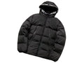 Moncler Black Matte Oversized Hooded Baffle Down Jacket