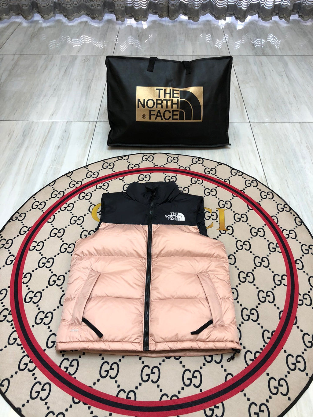 The North Face Pink Nuptse 700 Puffer Vest