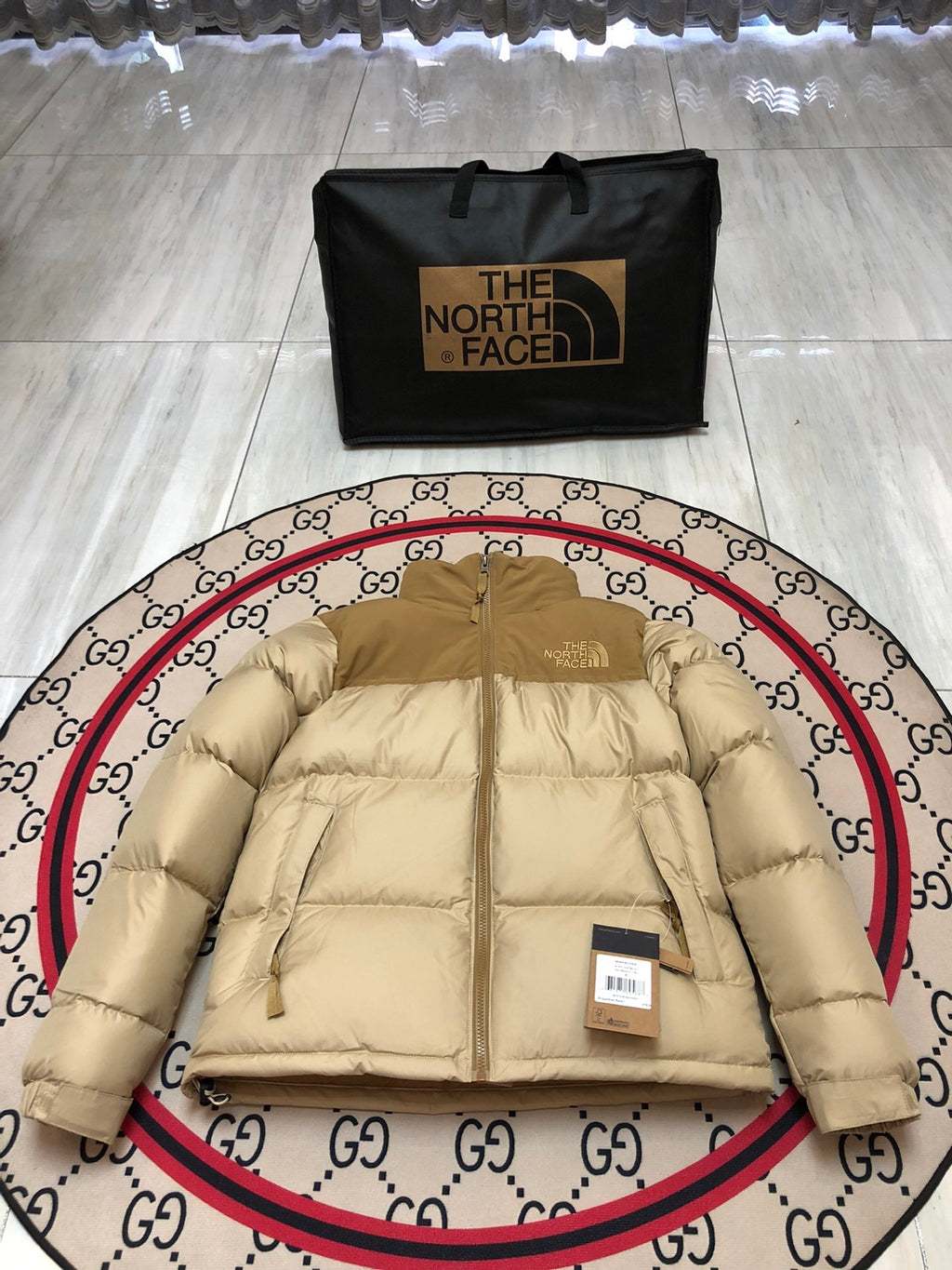The North Face Sand Nuptse Down Jacket