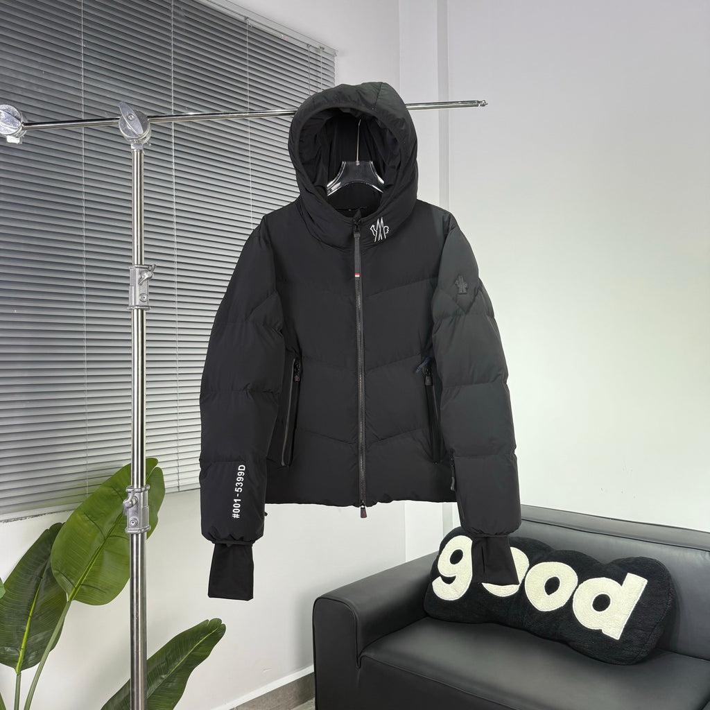 Moncler Grenoble Black Hooded Down Puffer Jacket