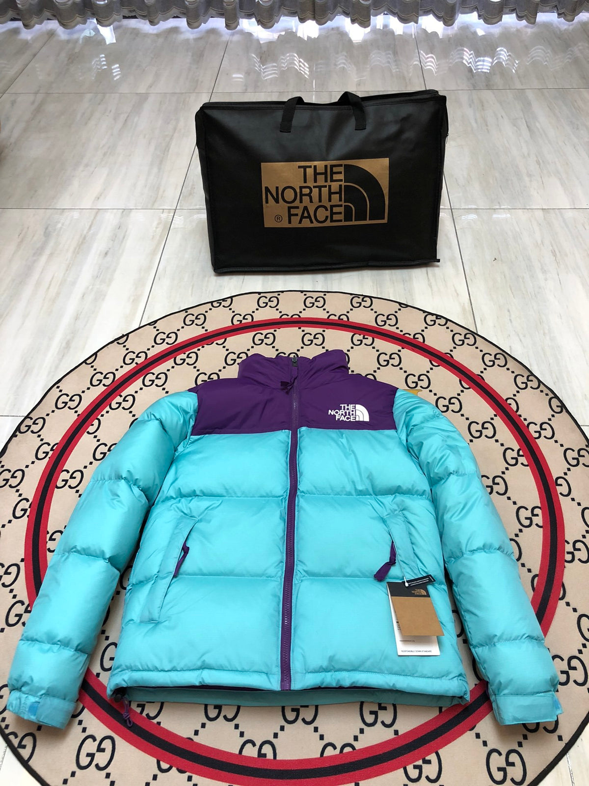The North Face Aqua Nuptse 700-Fill Down Jacket