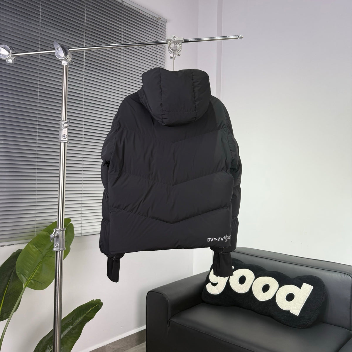Moncler Grenoble Black Hooded Down Puffer Jacket