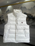 Moncler White Tib Down Puffer Vest