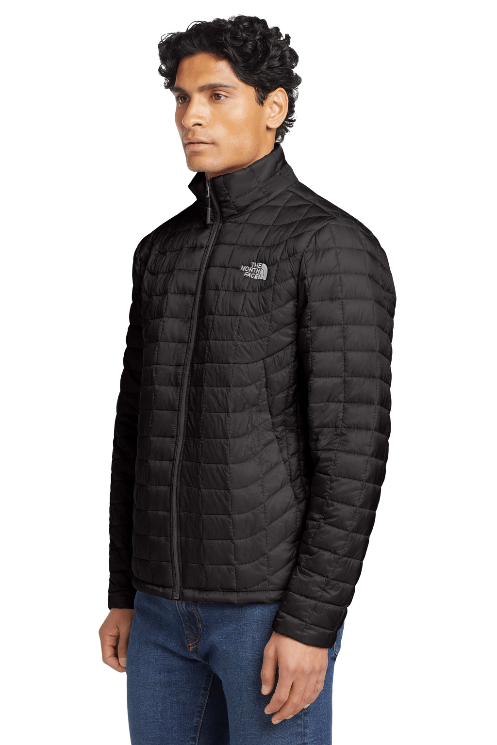 The North Face Black ThermoBall Eco Insulated Jacket with Square-Grid Quilting