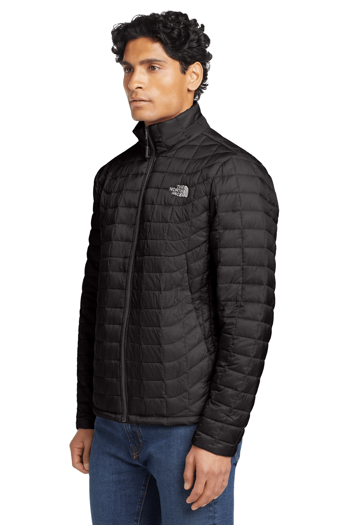 The North Face Black ThermoBall Eco Insulated Jacket with Square-Grid Quilting