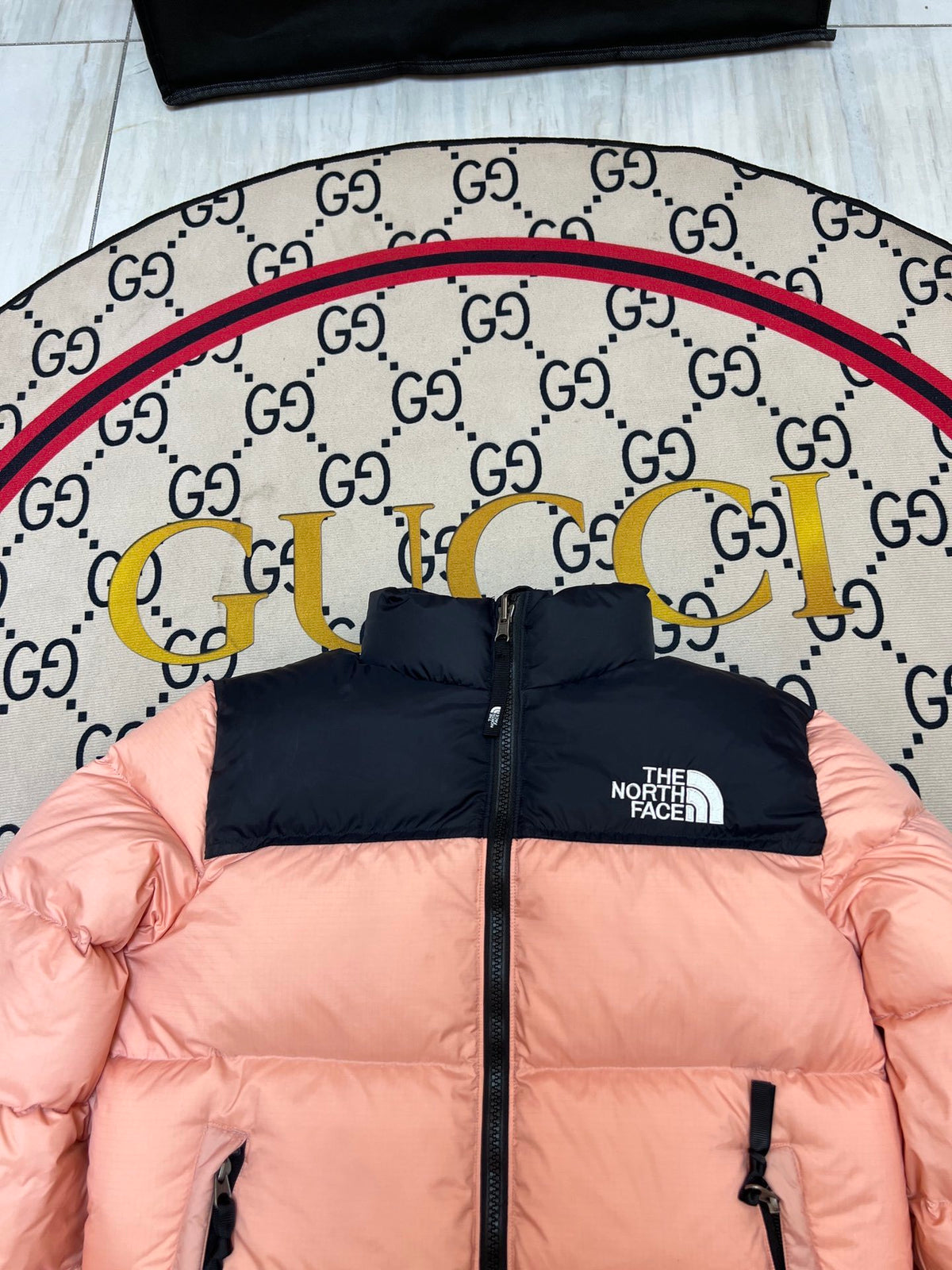 The North Face Pink Nuptse Down Jacket