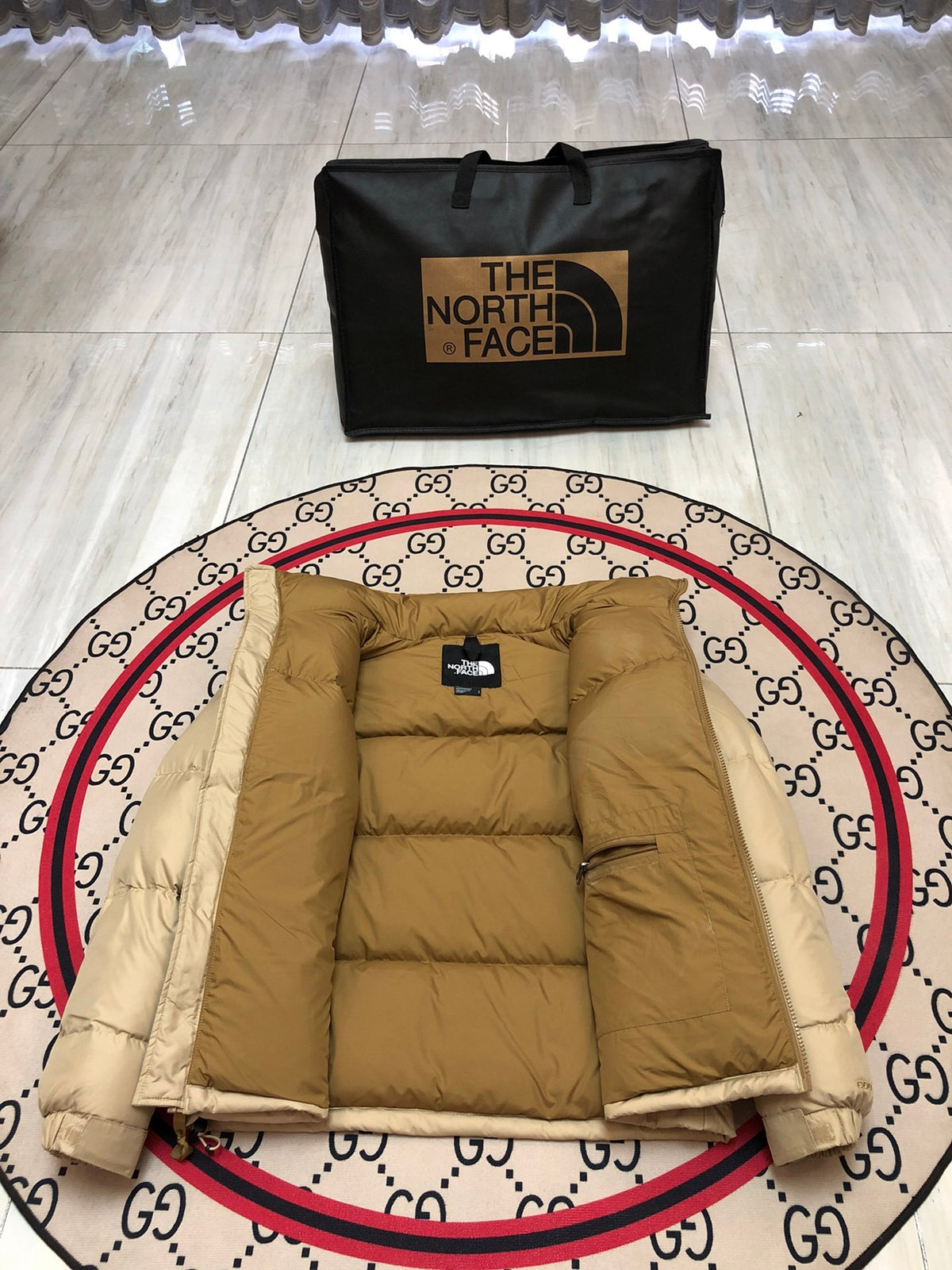 The North Face Sand Nuptse Down Jacket