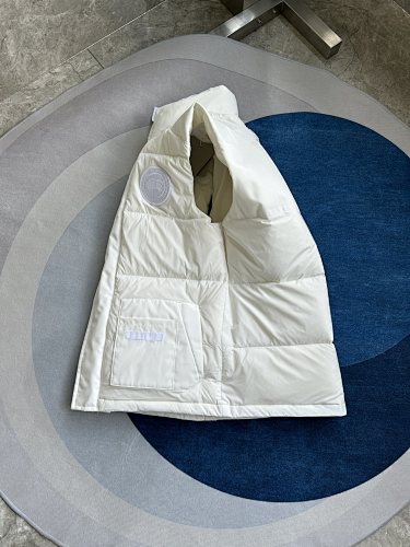 Canada Goose White Freestyle Crew Puffer Vest