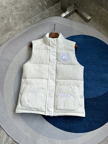 Canada Goose White Freestyle Crew Puffer Vest