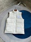 Canada Goose White Freestyle Crew Puffer Vest